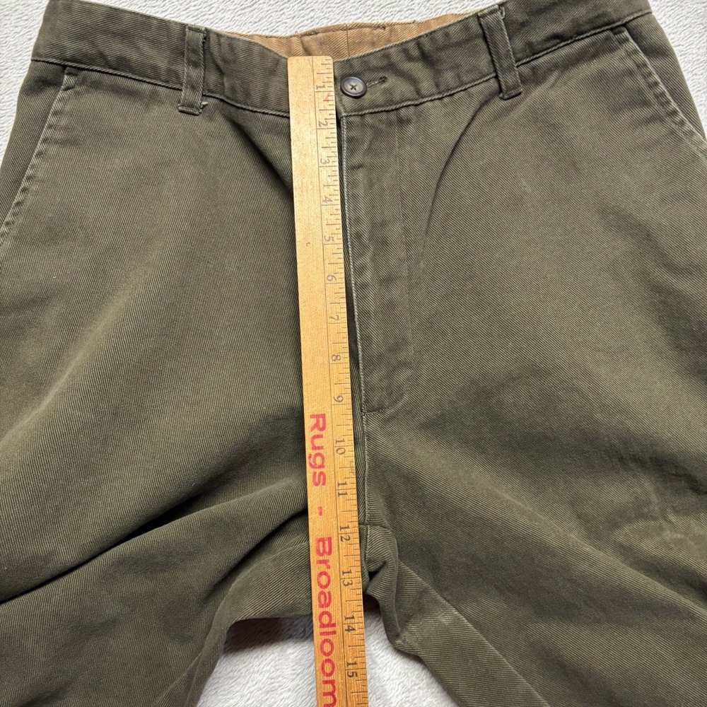 VTG St. John's Bay Chino Pants Mens 34x29 Relaxed Fit Talon Zipper Green Cotton - Picture 6 of 8